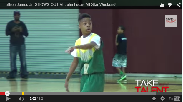 Леброн.Жеймсийн 10 настай хүү ирээдүйтэй сагсчин болохоо харуулав